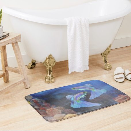 Bath mat with zodiac sign pisces